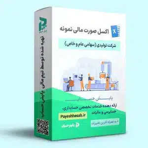 فایل اکسل خام صورت های مالی شرکت تولیدی